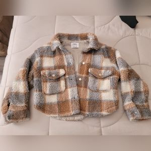 Zara flannel jacket, size 13/14